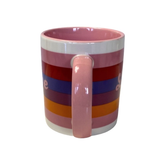 NWT “Love” Multi-Color Rainbow Striped Mug LGBTQ Pride - Picture 10 of 10
